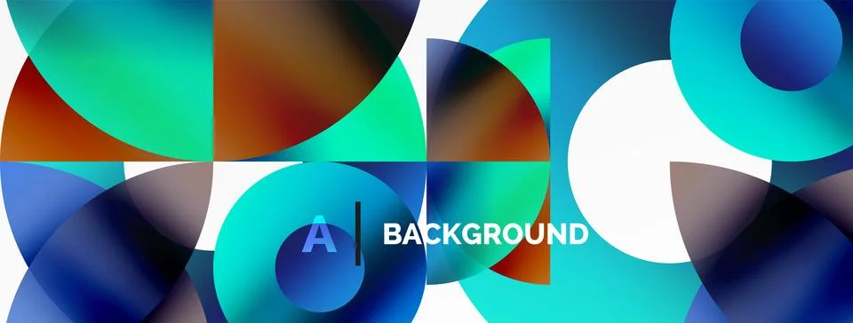 Circle and triangle abstract background. Concept for creative technology Illustrazione stock