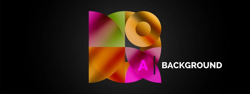 Circle and triangle abstract background. Concept for creative technology Stock Illustration