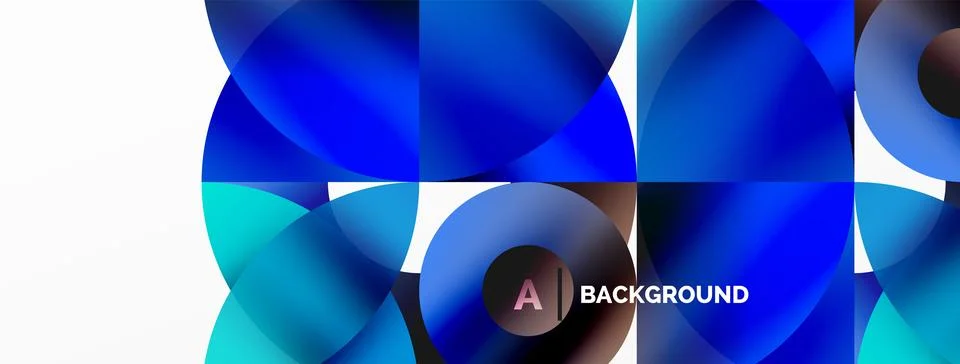 Circle and triangle abstract background. Concept for creative technology Stock Illustration