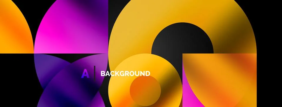 Circle and triangle abstract background. Concept for creative technology Stock Illustration