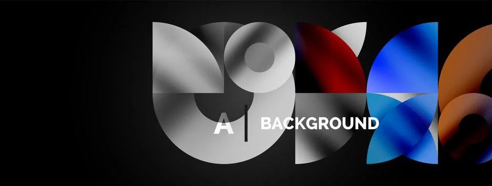 Circle and triangle abstract background. Concept for creative technology Stock Illustration