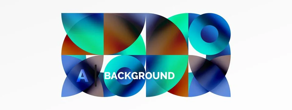 Circle and triangle abstract background. Concept for creative technology Illustrazione stock