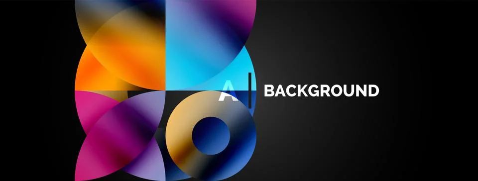 Circle and triangle abstract background. Concept for creative technology Stock Illustration