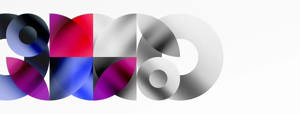 Circle and triangle abstract background. Concept for creative technology Stock Illustration