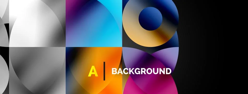 Circle and triangle abstract background. Concept for creative technology Stock Illustration