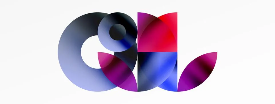 Circle and triangle abstract background. Concept for creative technology Stock Illustration
