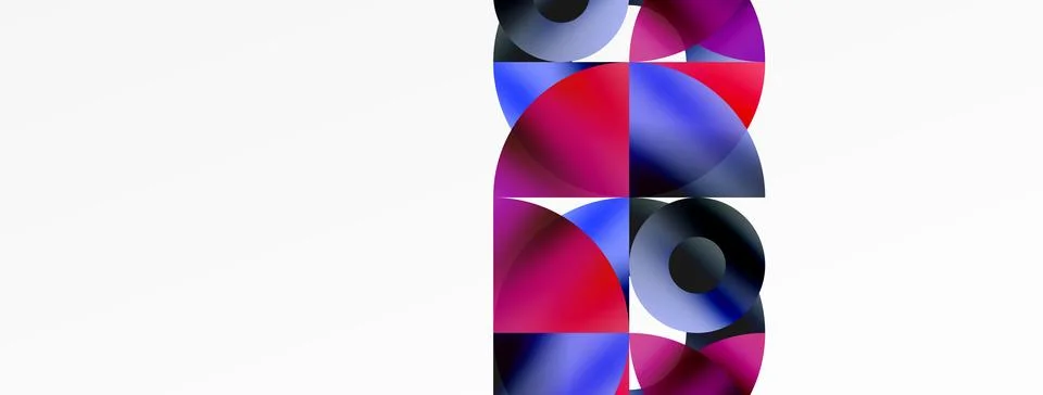 Circle and triangle abstract background. Concept for creative technology Stock Illustration