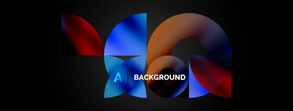 Circle and triangle abstract background. Concept for creative technology Stock Illustration
