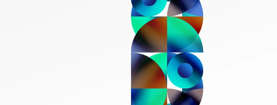 Circle and triangle abstract background. Concept for creative technology Stock Illustration