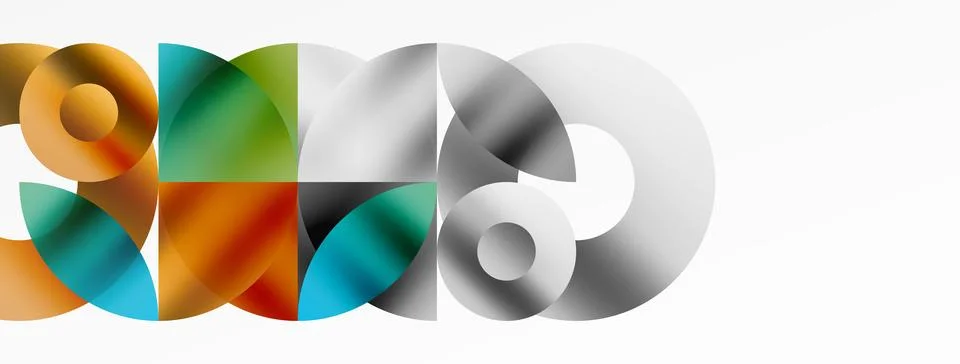 Circle and triangle abstract background. Concept for creative technology Stock Illustration