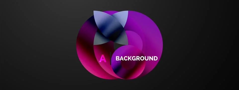 Circle and triangle abstract background. Concept for creative technology Stock Illustration
