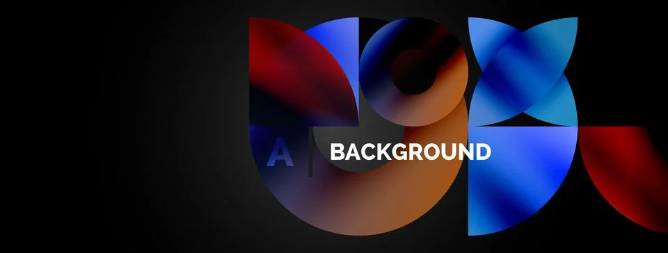 Circle and triangle abstract background. Concept for creative technology Stock Illustration