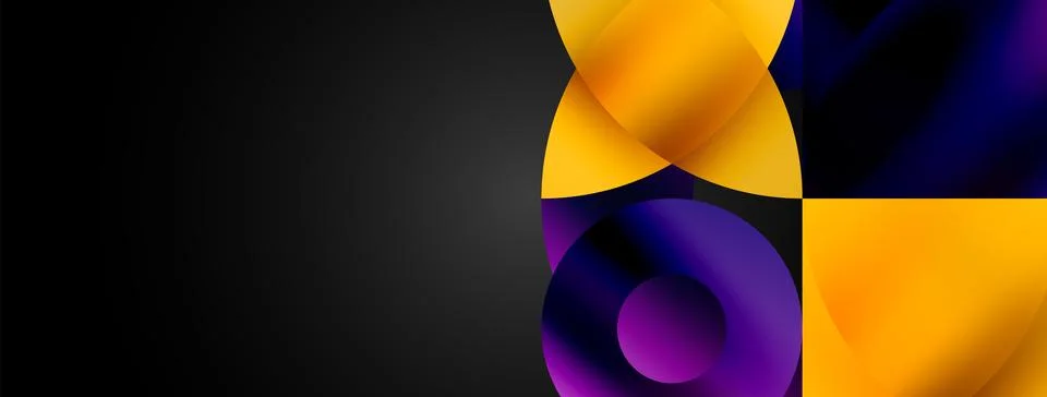 Circle and triangle abstract background. Concept for creative technology Stock Illustration