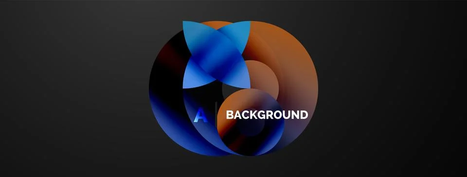 Circle and triangle abstract background. Concept for creative technology Illustrazione stock