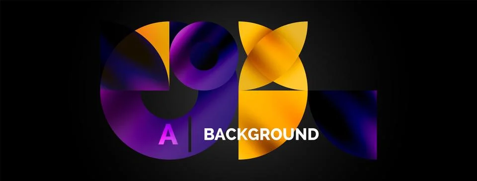 Circle and triangle abstract background. Concept for creative technology Stock Illustration
