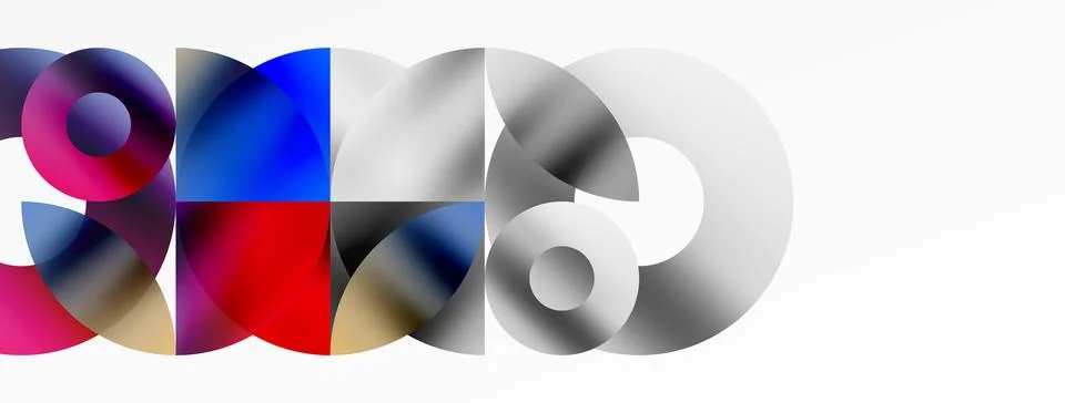 Circle and triangle abstract background. Concept for creative technology Stock Illustration