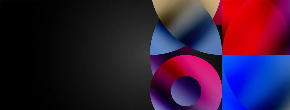 Circle and triangle abstract background. Concept for creative technology Illustrazione stock