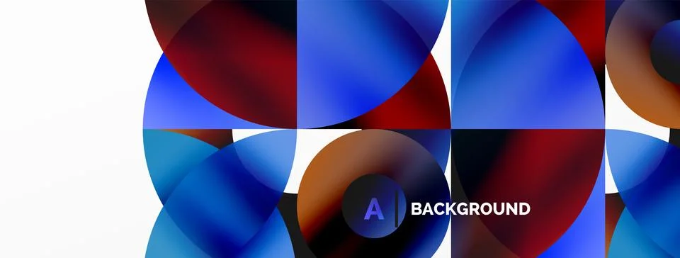 Circle and triangle abstract background. Concept for creative technology Stock Illustration