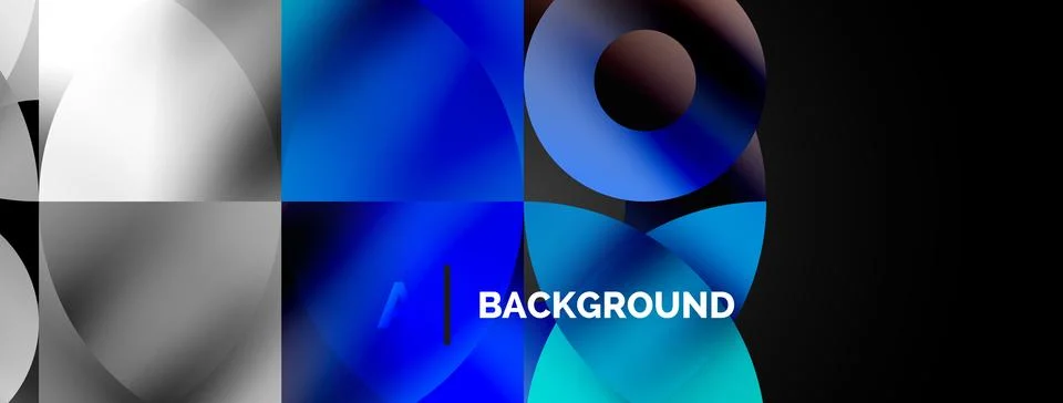 Circle and triangle abstract background. Concept for creative technology Stock Illustration