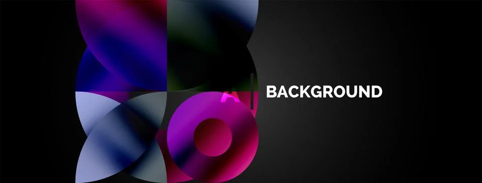 Circle and triangle abstract background. Concept for creative technology Stock Illustration