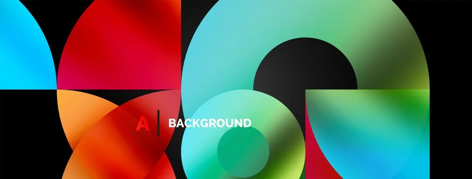 Circle and triangle abstract background. Concept for creative technology Stock Illustration