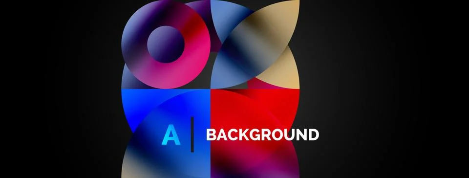 Circle and triangle abstract background. Concept for creative technology Illustrazione stock