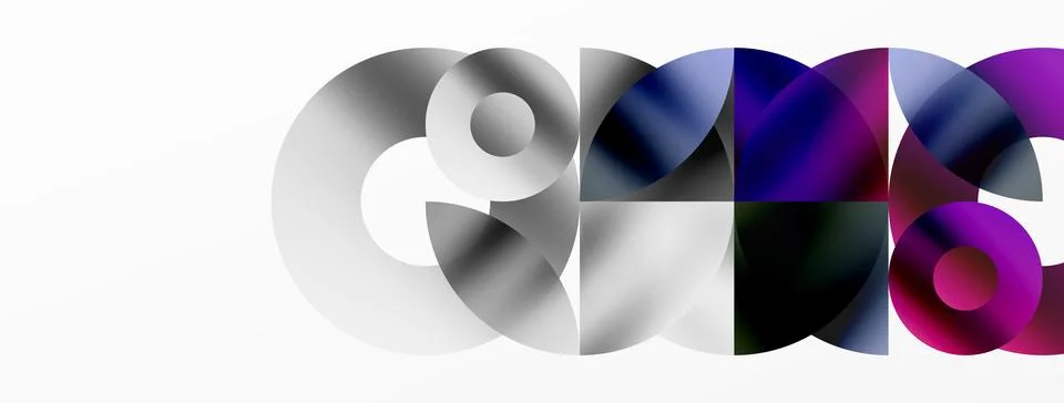 Circle and triangle abstract background. Concept for creative technology Stock Illustration