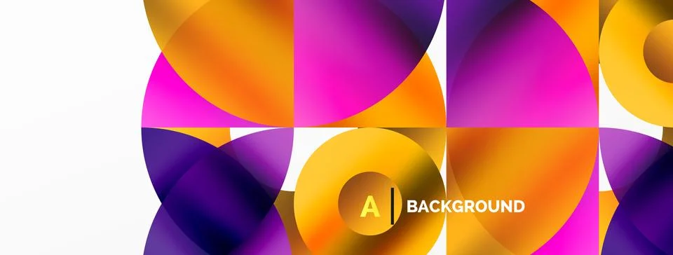 Circle and triangle abstract background. Concept for creative technology Stock Illustration