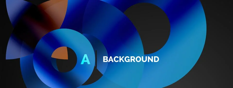Circle and triangle abstract background. Concept for creative technology Stock Illustration