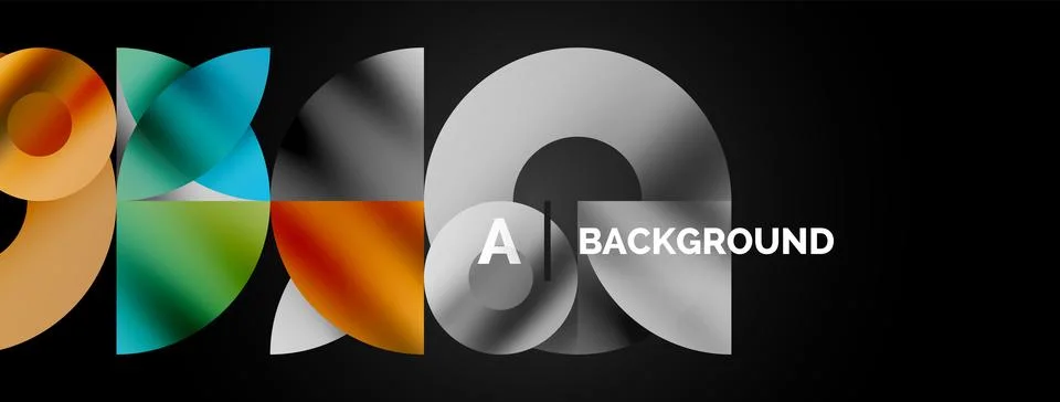 Circle and triangle abstract background. Concept for creative technology Stock Illustration