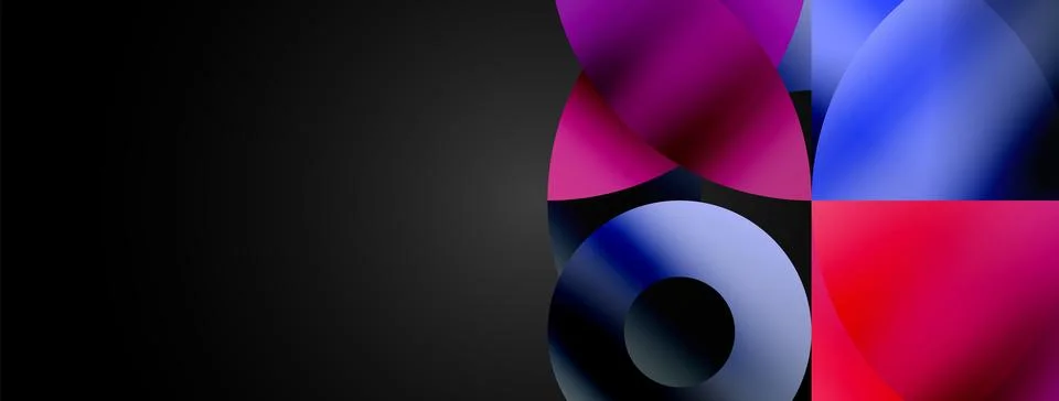 Circle and triangle abstract background. Concept for creative technology Stock Illustration