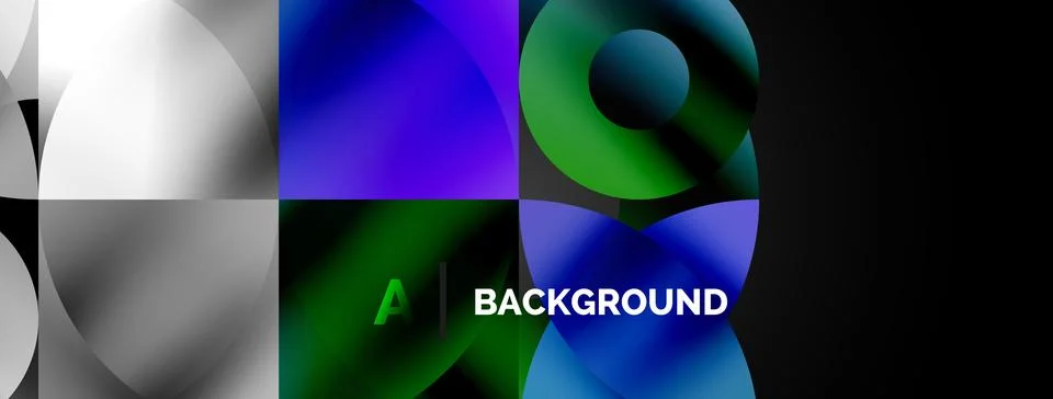 Circle and triangle abstract background. Concept for creative technology Stock Illustration