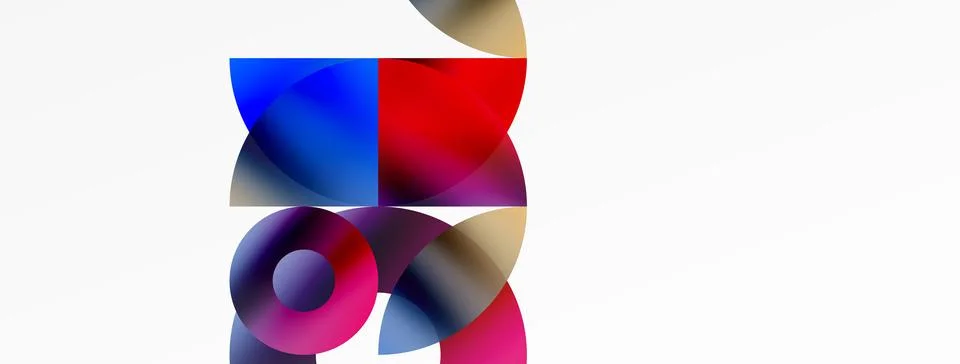 Circle and triangle abstract background. Concept for creative technology Stock Illustration