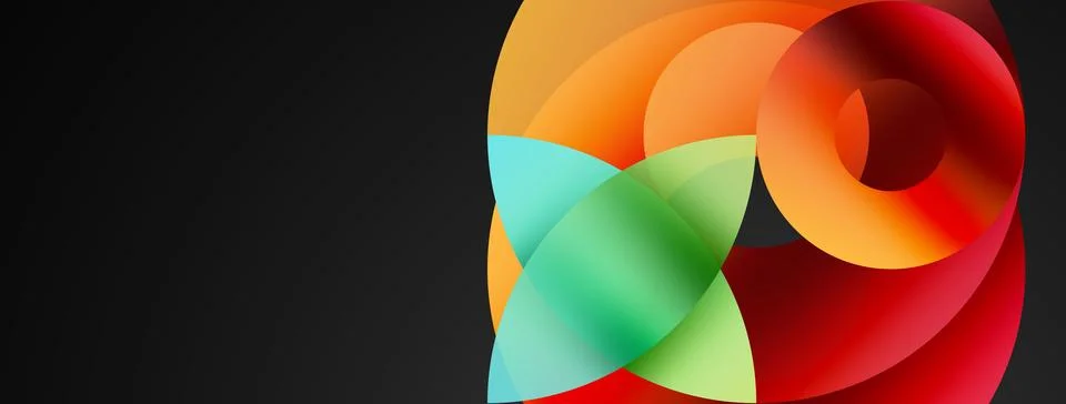 Circle and triangle abstract background. Concept for creative technology Stock Illustration