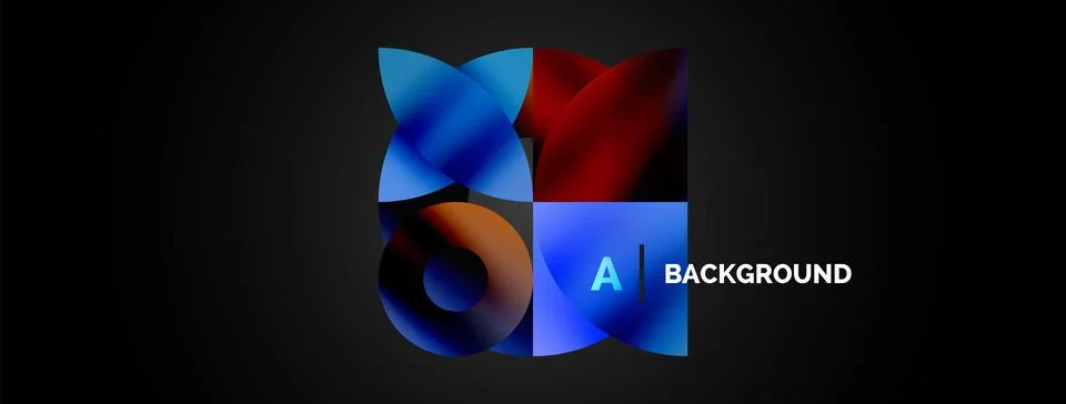 Circle and triangle abstract background. Concept for creative technology Stock Illustration