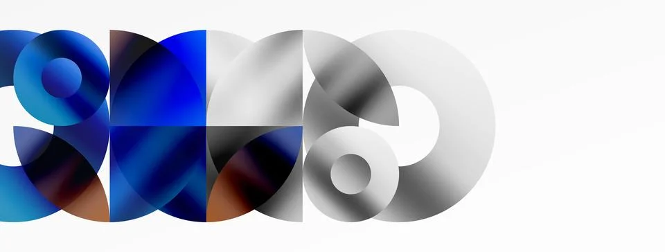 Circle and triangle abstract background. Concept for creative technology Stock Illustration