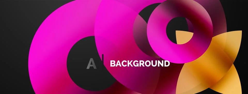 Circle and triangle abstract background. Concept for creative technology Stock Illustration