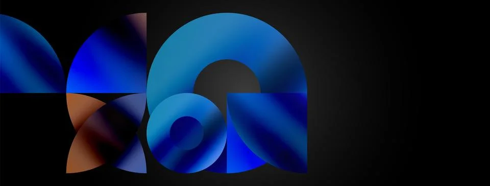 Circle and triangle abstract background. Concept for creative technology Stock Illustration