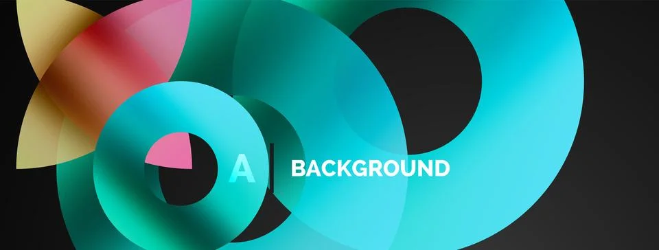 Circle and triangle abstract background. Concept for creative technology Stock Illustration