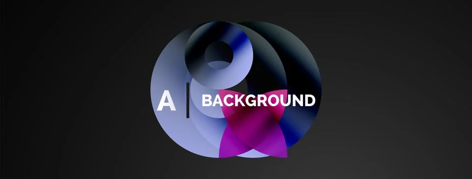 Circle and triangle abstract background. Concept for creative technology Stock Illustration