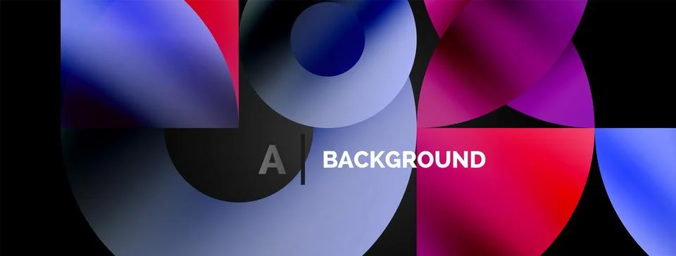 Circle and triangle abstract background. Concept for creative technology Illustrazione stock