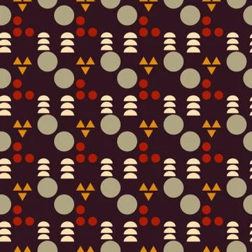 Circle and triangle seamless pattern イラスト素材