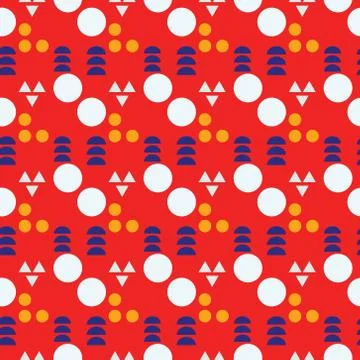 Circle and triangle seamless pattern Illustrazione stock