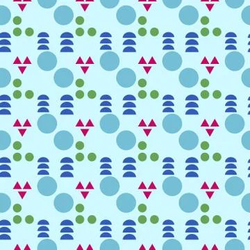 Circle and triangle seamless pattern Illustrazione stock