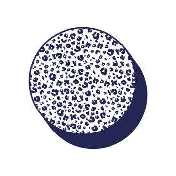 Circle with animal print pattern ninetys style イラスト素材