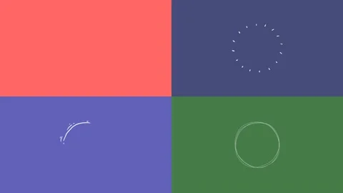 Circle animation set. Handdrawn circle in doodle style Stock Footage 234155955