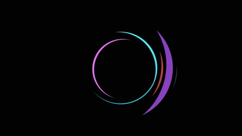 Circle animation shape elements animation with optional luma matte. 4k Stock Footage 151678551
