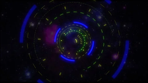 Circle animation shape elements pack with a black background. Stock Footage 180488836