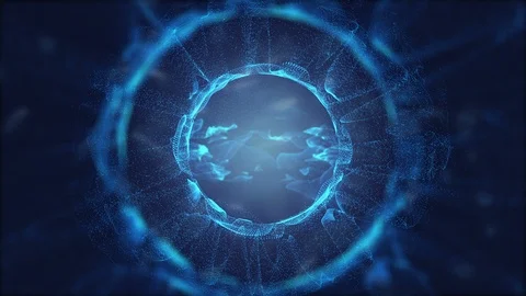 Circle annimation of particle form sealess. Stock Footage 88278032