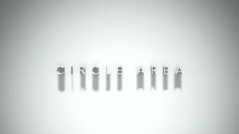 Circle Area 3D title animation with shadows on a white background Stock Footage 296757228